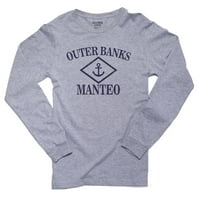Външни брегове-Мантео, НК - морска котва Мъжки Дълъг ръкав сива тениска