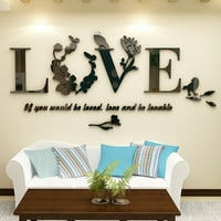 Стикер стена Decals Love 3D спалня Подвижен лист арт декор Стилен домашен декор