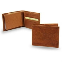 Илинойс борба с Illini rebosed Team Logo Brown Leather Billfold Wallet