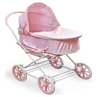 Кошница Badger, точно като мама 3-инчова количка за количка- Pink Gingham
