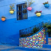 Африка, Мароко, Chefchaouen Colorful House Exterery Credit AS: Bill Young Jaynes Gallery Poster Print от галерия Jaynes AF29BJY0049