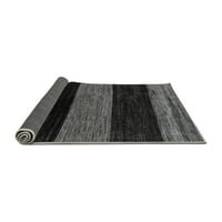 Ahgly Company Indoor Rectangle Abstract Grey Modern Area Rugs, 6 '9'