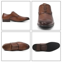 Мъжки рокли обувки, мъжки оксфордски обувки, кожени стилни дантелени надзиски, бизнес ежедневни официални обувки за дерби