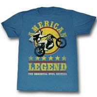 Evel Knievel Icons Американска легенда за възрастни тениски с къс ръкав