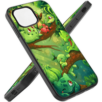 Съвместим с iPhone Mini Phone Case Comic Book Pattern Design-Bulbasaur AS-4232