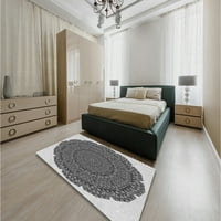 Ahgly Company вътрешен правоъгълник с шарени сребърни сиви килими, 5 '8'