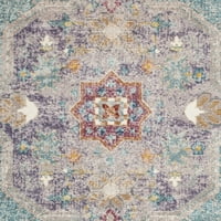 Ария Розалин Традиционно килимче, син крем, 6 '9'