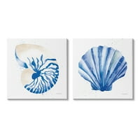 Ступел индустрии Ведра синя мида прост дизайн крайбрежна живопис галерия-увити платно печат стена изкуство набор от 2, 24, дизайн от Мерцедес Лопес Чаро