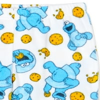 Улица Сезам бебе малко дете Полар пижама комплект, 2-парче, размери 12м-4Т