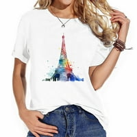 Aiffel Towerin Модна женска графична тениска в къси ръкави Париж любовник подаръци