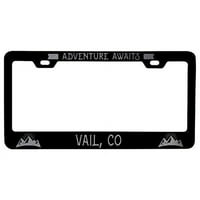 и r внос Vail Colorado Laser Etched Vanity Black Metal Резервна рамка за лицензионна плоча