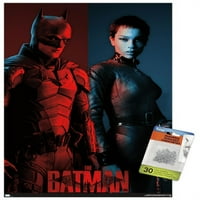 Филм на комикси The Batman - The Bat и The Cat Wall Poster с бутални щифтове, 14.725 22.375