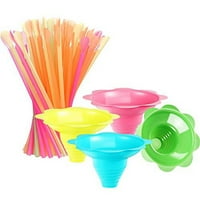 Цветни цветни чаши за многократна употреба конус цветя капене чаши малки купи снежен конус доставка обръснати ледени закуски купи сладолед с конусни лъжици сламки