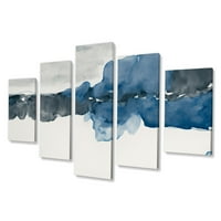 Art DesignArt чрез Sapphire Blue Clouds III Абстрактни течни отпечатъци на арт с течно мастило. Широк в. Високи - Панели равни
