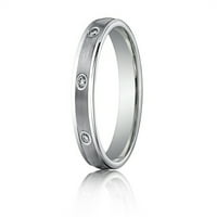 FineJewelers Comfort Fit Diamond Wedding Band Ring в KT бяло злато размер 10. Женски възрастен