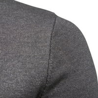 Мъжки палто за мъжки дрехи MENS MENS Половин костенурка пуловер Платен пуловер Плътна пуловер пуловер отгоре