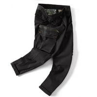Homadles товарни панталони за мъже- небрежен тънък приготен работен участък с джобове абразия устойчиви мъжки суитчъри черни xxxxxxl