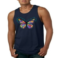 Дива боби, цветна пеперуда О, пеперуда на шепот крила, любител на животни Мъжки графичен резервоар, флот, 2xl