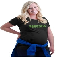 Pregzilla забавно очаквайки бум женска тениска за майчинство Tee Tee Brisco Brands s