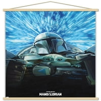 Междузвездни войни: Мандалорският сезон - Стенски плакат на Lightspeed с магнитна рамка, 22.375 34
