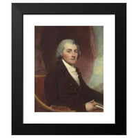 Gilbert Stuart Black Modern Framed Museum Art Print, озаглавен - Уилям Торнтън