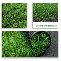 Премиум изкуствена трева 10 '52' реалистична фалшива трева луксозна трева синтетична трева дебела трева домашен любимец -перфектно за вътрешен външен пейзаж - Налични размери на персонализирани размери