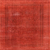 Ahgly Company Indoor Square Modern Modern Red Oriental Area Rugs, 7 'квадрат