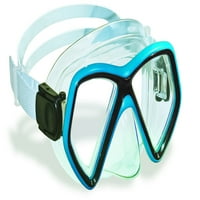 Aqua Blue и Black Monaco Recational Swim Mask с регулируеми каишки и нагоре 6.25