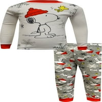 Komar Kids Boys 'Snoopy и Woodstock Snow какво забавно малко дете памук пижама