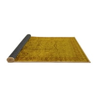 Ahgly Company Indoor Square Oriental Yellow Industrial Area Rugs, 8 'квадрат