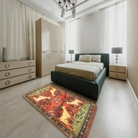 Ahgly Company вътрешен квадрат традиционен метален златен животински килими, 7 'квадрат