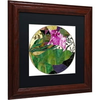 Търговска марка изобразително изкуство стъкло и платно изкуство по цвят Пекарна Черен мат, дърво рамка
