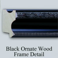 Owen Jones Black Ornate Wood Famed Double Matted Museum Art Print, озаглавен - Индийски не