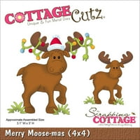 Cottagecutz Die-Merry Moose-Mas 3.1 x3