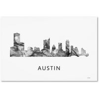 Марка изящно изкуство 'Остин Тексас Скайлайн сб-БВ' платно изкуство от Марлийн Уотсън