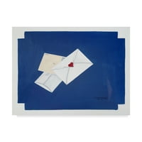 Изобразително изкуство 'Любовни писма в синьо' платно изкуство от Ян Панико