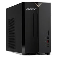 Acer Aspire Desktop, 10-ти ген Intel Core i3- 4-ядрен процесор, Intel UHD Graphics 630, 8GB DDR4, 256GB NVME M. SSD, Black, Windows Home, XC-1660G-UW92