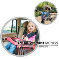 Khomo Gear Toddler Car Fad Travel Tray с джобен организатор за съхранение, розово