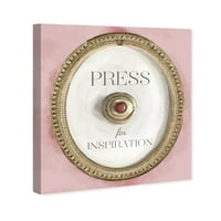 Типография на писта Авеню и кавички Пано за картини 'преса за вдъхновение роза' вдъхновяващи цитати и поговорки - розово, златно