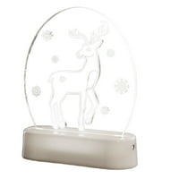 LeaftForme LED лампа Коледна тема Тема Модел Енергийно пестене на PS снежен човек Xmas Tree Table Light for Home
