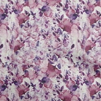 една памучна коприна Тъмно магента Плат флорална текстура шевен материал печат плат от двора широк