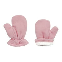 Set Kids Girls Boys Outdoor Soft Fau Fulece Cap Plush Gloves Топла лей фън шапка зимни шапки Pinshui