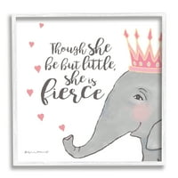 Ступел индустрии тя е ожесточена фраза момичета принцеса слон Розово, 12, дизайн от Стефани Уъркман Марът