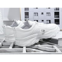 Ritualay маратонки за жени клинови маратонки платформа обувки дебели обувки без прилепване на маратонки Небрежни маратонки Външна дантела за ходене обувки бяло 7