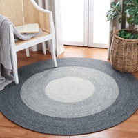 Плетна осмонд конфети граничи килим за площ, сив, 10 '10' кръг