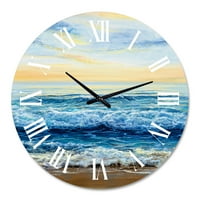Дизайнарт в кварцов крайбрежен стенен часовник