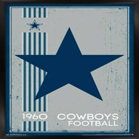 Dallas Cowboys - Retro Logo Wall Poster, 14.725 22.375