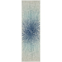 Evoke Vana Abstract Geometric Area Rug, Royal Ivory, 8 '8' Round