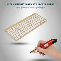 2.4 г безжична клавиатура писалка мишка комплект, безжична клавиатура мишка, АБС Преносим за лаптоп десктоп