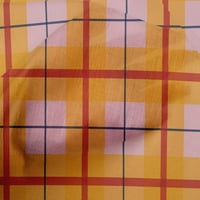 OneOone Cotton Poplin Pastel Pink Fabric Madras Check Project Projects Decor Fabric Отпечатани от двора